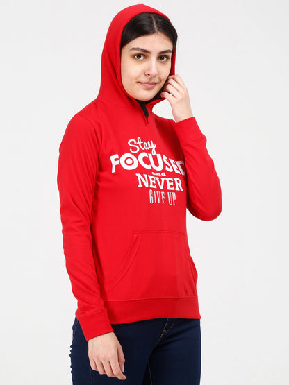 Fleximaa Women's Cotton Printed Full Sleeve Sweatshirt/Hoodies - Fleximaa