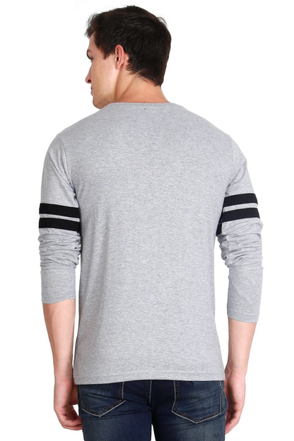 Men's Cotton Printed Round Neck Full Sleeve T-Shirt