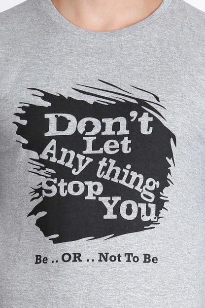 Men's Cotton Printed Round Neck Full Sleeve T-Shirt