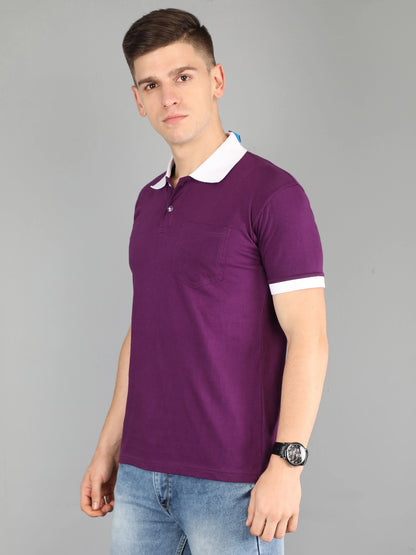 Fleximaa Men's Cotton Plain Polo Neck Half Sleeve T-Shirt - fleximaa-so