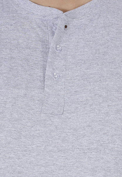 Men's Cotton Plain Henley Neck T-Shirt