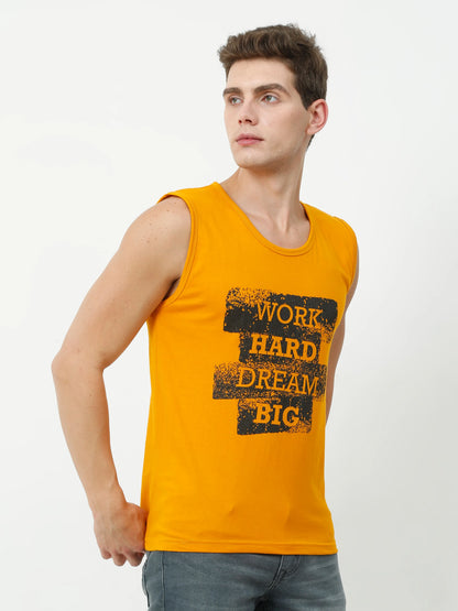 Fleximaa Men's Cotton Printed Sleeveless T-Shirt - fleximaa-so