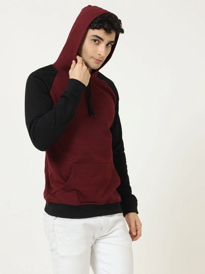 Fleximaa Men's Cotton Full Sleeve Color Block Hoodies/Sweatshirts - fleximaa-so