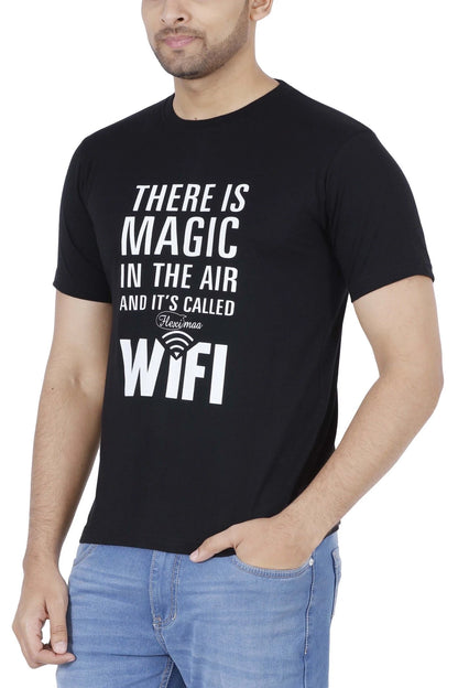 Fleximaa Men's Cotton Printed Round Neck Half Sleeve T-Shirt - fleximaa-so