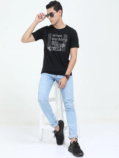 Fleximaa Men's Cotton Printed Round Neck Half Sleeve T-Shirt - fleximaa-so