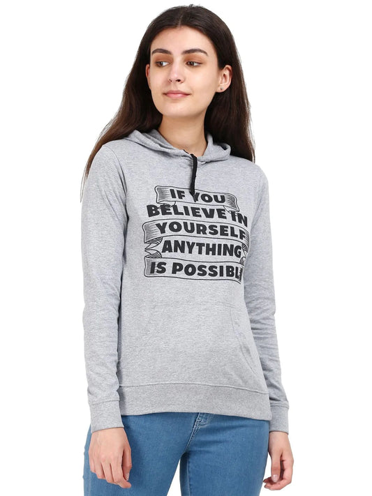 Fleximaa Women's Cotton Printed Full Sleeve Sweatshirt/Hoodies - Fleximaa