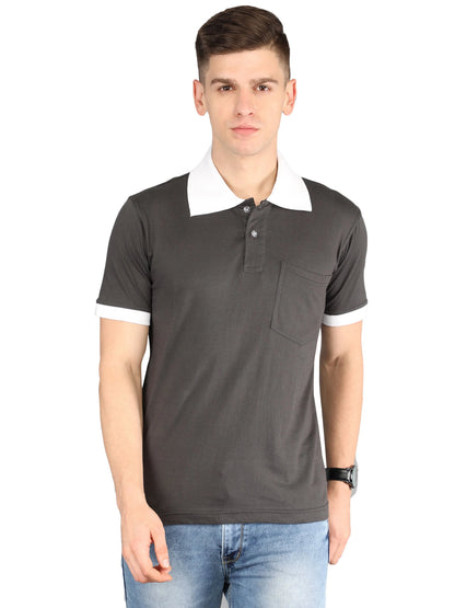 Fleximaa Men's Cotton Plain Polo Neck Half Sleeve T-Shirt (Pack of 4) - fleximaa-so