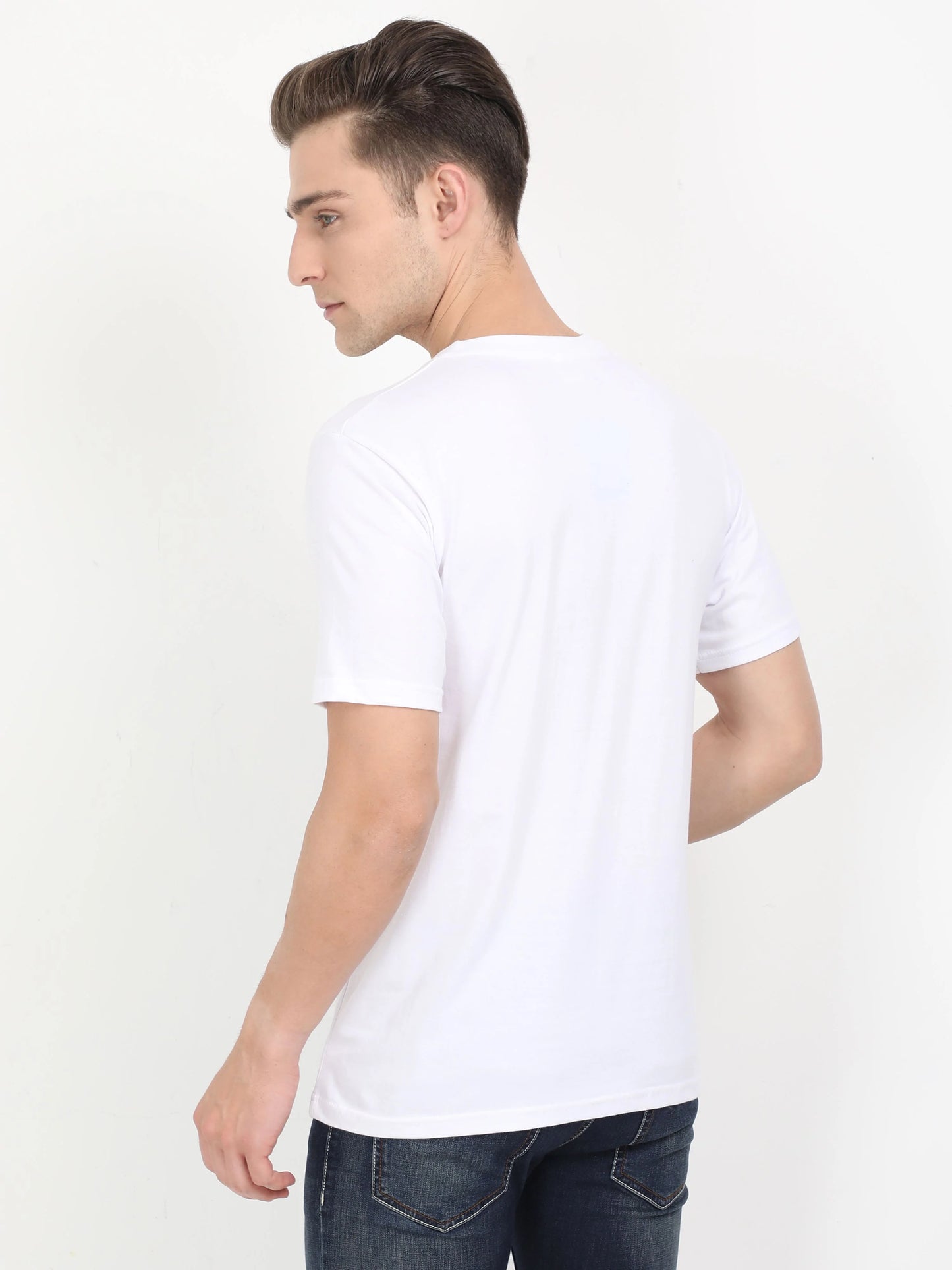 Fleximaa Men's Cotton Plain Round Neck Half Sleeve T-Shirt (Pack of 4) - fleximaa-so
