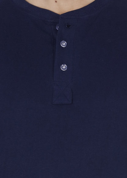 Men's Cotton Plain Henley Neck T-Shirt