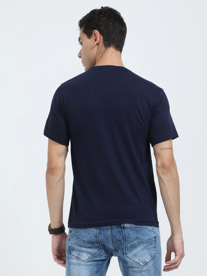Fleximaa Men's Cotton Printed Round Neck Half Sleeve T-Shirt - fleximaa-so