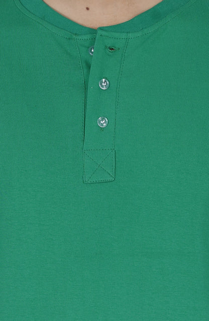 Men's Cotton Plain Henley Neck T-Shirt