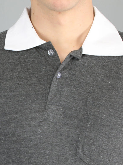 Fleximaa Men's Cotton Plain Polo Neck Half Sleeve T-Shirt - fleximaa-so