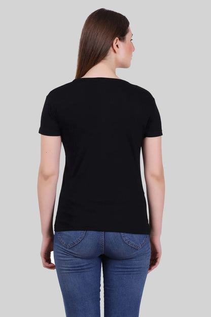Fleximaa Women's Cotton Plain V Neck Half Sleeve T-Shirt - fleximaa-so