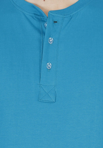 Men's Cotton Plain Henley Neck T-Shirt
