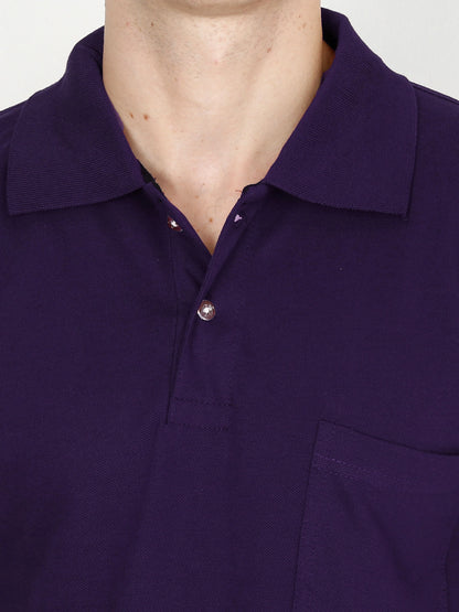 Fleximaa Men's Cotton Plain Polo Neck Half Sleeve T-Shirt - fleximaa-so