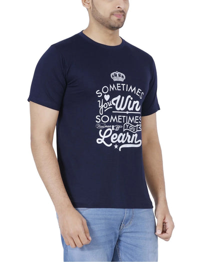 Fleximaa Men's Cotton Printed Round Neck Half Sleeve T-Shirt - fleximaa-so