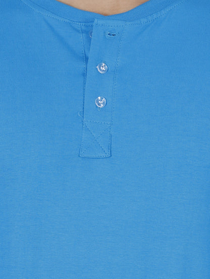 Men's Cotton Plain Henley Neck T-Shirt