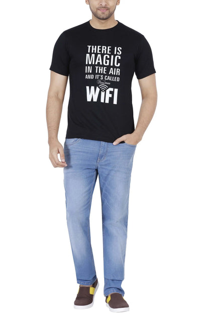 Fleximaa Men's Cotton Printed Round Neck Half Sleeve T-Shirt - fleximaa-so