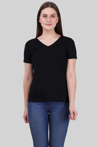 Fleximaa Women's Cotton Plain V Neck Half Sleeve T-Shirt (Pack of 3) - Fleximaa