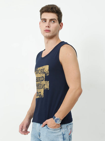 Fleximaa Men's Cotton Printed Sleeveless T-Shirt - fleximaa-so