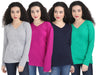 Grey Melange, Magenta, Navy Blue & Pakistan Green
