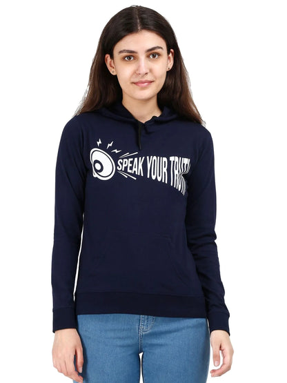 Fleximaa Women's Cotton Printed Full Sleeve Sweatshirt/Hoodies - Fleximaa