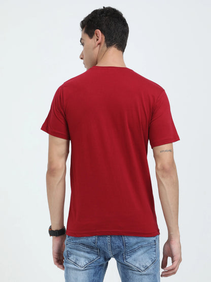 Fleximaa Men's Cotton Printed Round Neck Half Sleeve T-Shirt - fleximaa-so