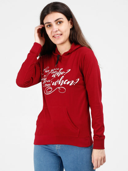 Fleximaa Women's Cotton Printed Full Sleeve Sweatshirt/Hoodies - Fleximaa