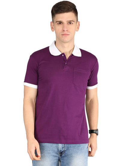 Fleximaa Men's Cotton Plain Polo Neck Half Sleeve T-Shirt (Pack of 4) - fleximaa-so