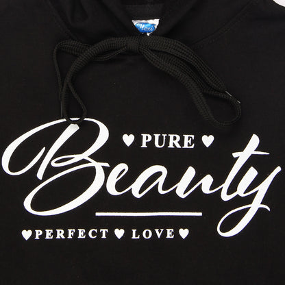 Boys and Girls Printed Black Color Sweatshirt Hoodies