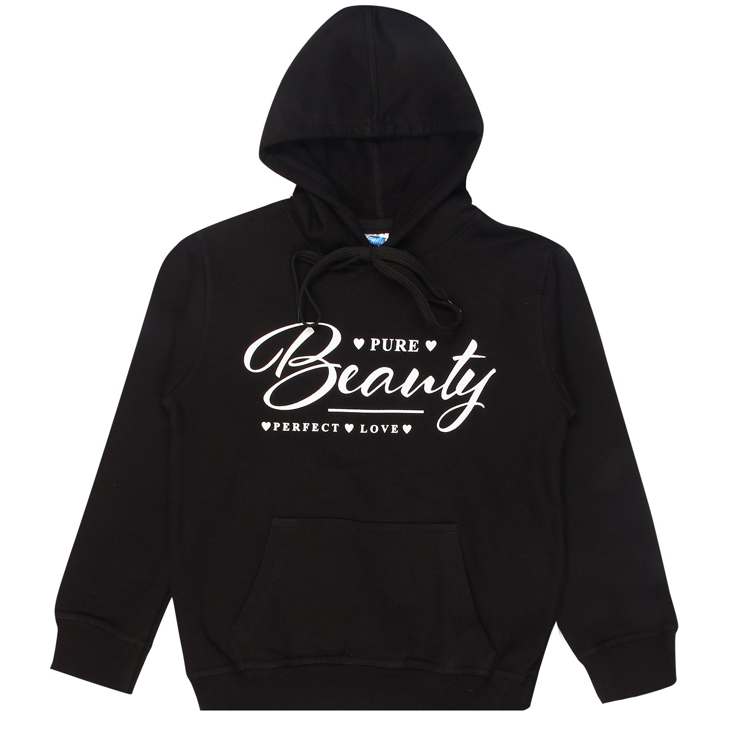 Boys and Girls Printed Black Color Sweatshirt Hoodies