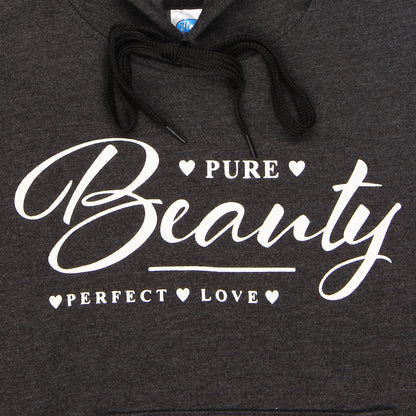 Boys and Girls Printed Charcoal Melange Color Sweatshirt Hoodies