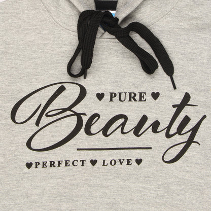 Boys and Girls Printed Grey Melange Color Sweatshirt Hoodies