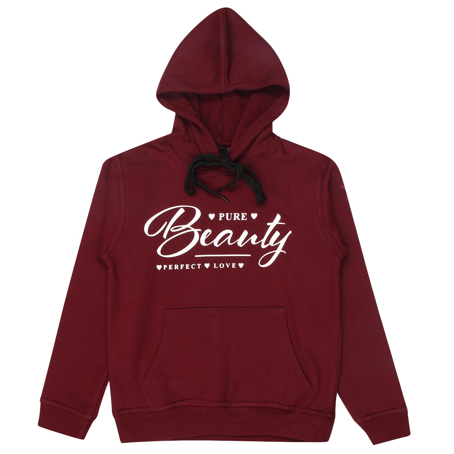 Boys and Girls Printed Maroon Color Sweatshirt Hoodies