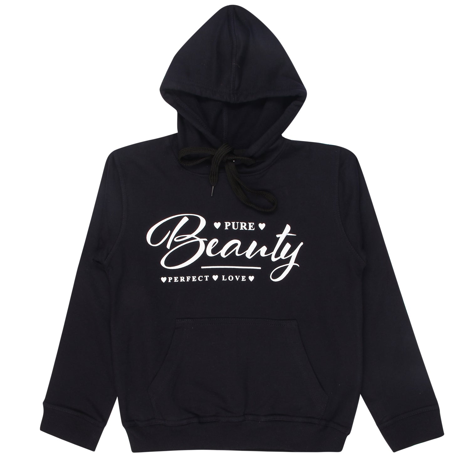 Boys and Girls Printed Navy Blue Color Sweatshirt Hoodies