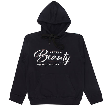 Boys and Girls Printed Navy Blue Color Sweatshirt Hoodies