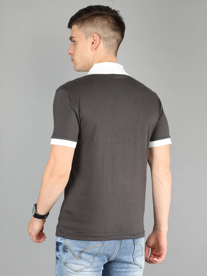 Fleximaa Men's Cotton Plain Polo Neck Half Sleeve T-Shirt - fleximaa-so