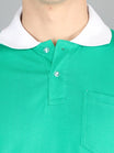 Men's Cotton Plain Polo Neck Half Sleeve Pakistan Green Color T-Shirt