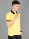 Men's Cotton Plain Polo Neck Half Sleeve T-Shirt Opposite Color Collar & Cuff 13 Colors