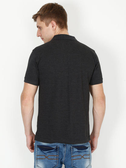 Men's Cotton Plain Polo Neck Half Sleeve T-Shirt - (Pack of 2)