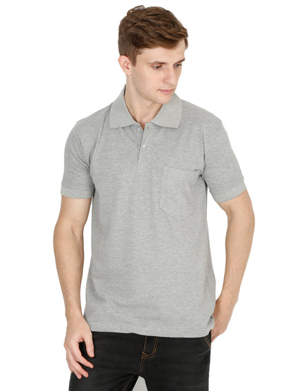 Men's Cotton Plain Polo Neck Half Sleeve T-Shirt - (Pack of 2)