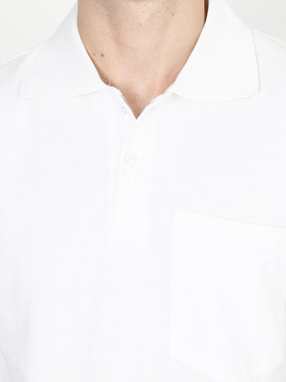 Men's Cotton Plain Polo Neck Half Sleeve T-Shirt
