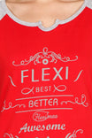 Women's Cotton Printed Raglan Full Sleeve Redgrey Color T-Shirt