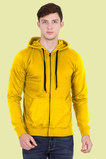 Men's Cotton Plain Full Sleeve Mustard Yellow Color Sweatshirt/Hoodies
