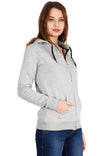 Women's Cotton Plain Full Sleeve Grey Melange Color Hoodies/Sweatshirt