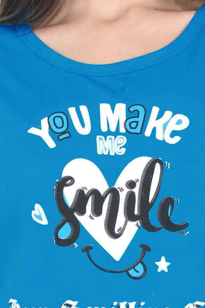 Women's Cotton Round Neck Printed Half Sleeve T-Shirt