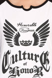 Women's Cotton Printed Raglan Full Sleeve Whiteblack Color T-Shirt