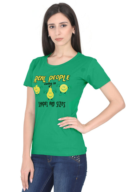 Women's Cotton Round Neck Printed Half Sleeve T-Shirt