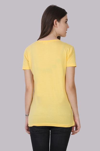 Women's Cotton Plain Round Neck Half Sleeve T-Shirt