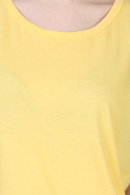 Women's Cotton Plain Round Neck Half Sleeve T-Shirt